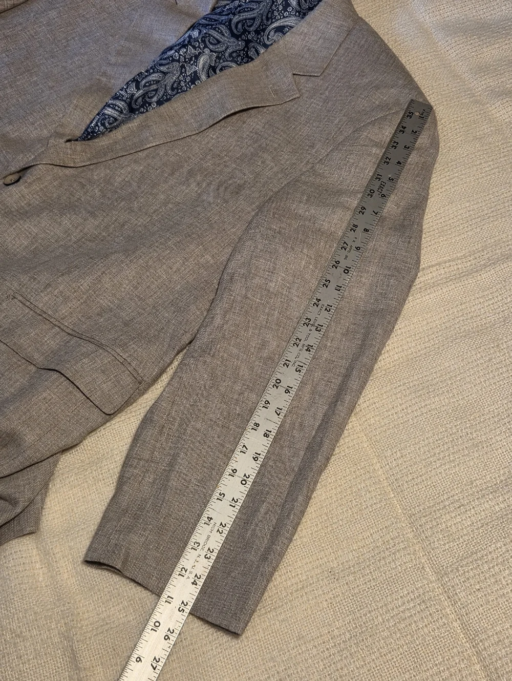 Oak Hill Sport Coat Blazer 2XL 50R/52R Linen Rayon Tan - Picture 12 of 14